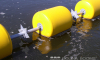 close view of yellow port security boom in the water thumbnail
